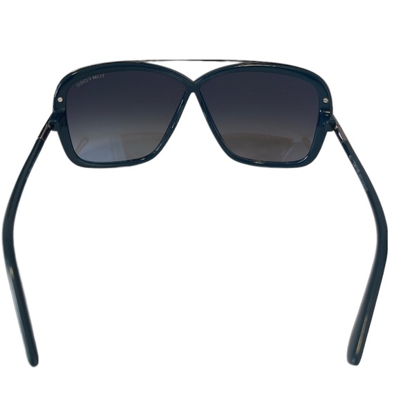 Tom Ford Women’s Sunglasses Green TF455 Oversize Lens Brown Gradient Acetate - Picture 6 of 12